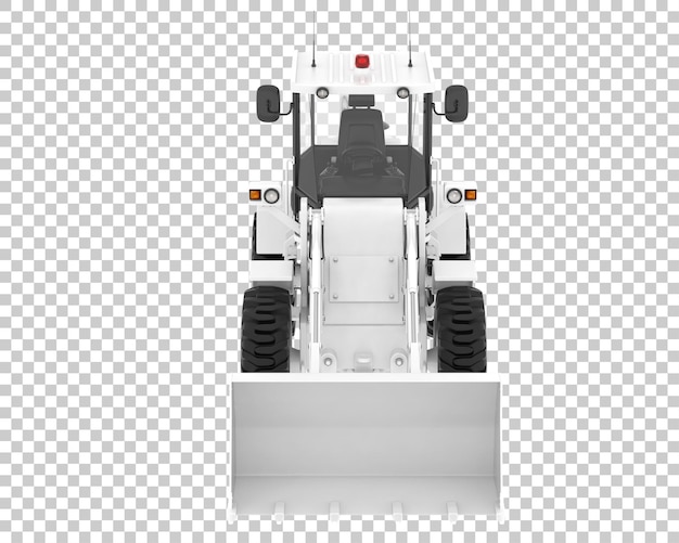 Cargadora de ruedas sobre fondo transparente ilustración de renderizado 3d