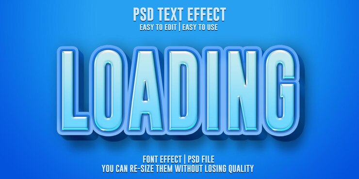 PSD cargando estilo de efecto de texto