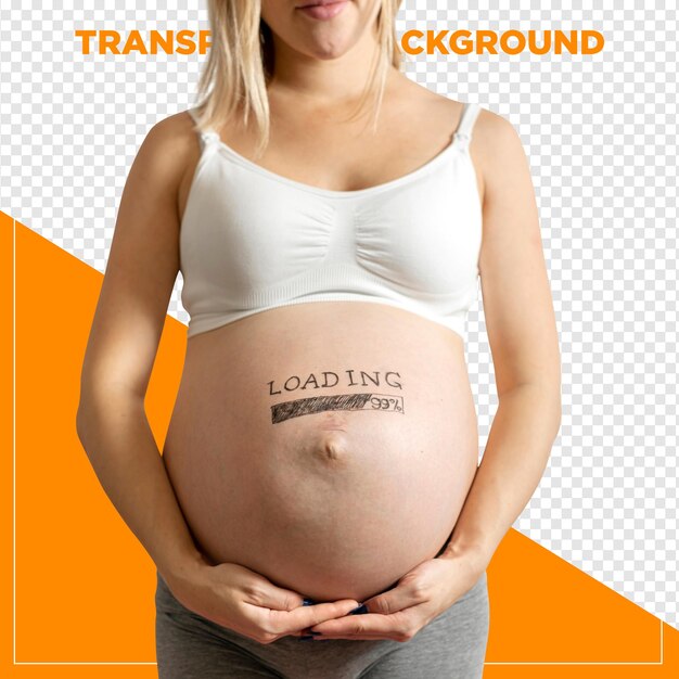 cargando el progreso del embarazo con un fondo transparente