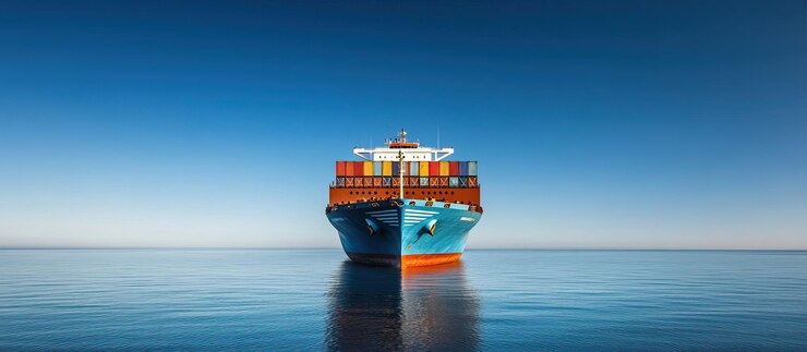 Cargo Ship on a Calm Sea