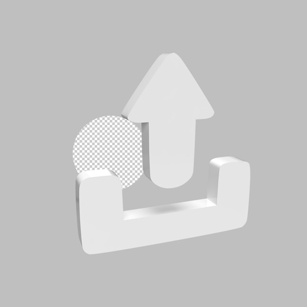 Carica l'illustrazione di rendering 3d dell'elemento dell'interfaccia utente dell'icona