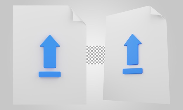Caricare il file su sfondo trasparente 3D Render