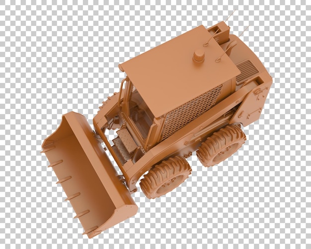 Caricatore skid steer su sfondo trasparente 3d rendering illustrazione