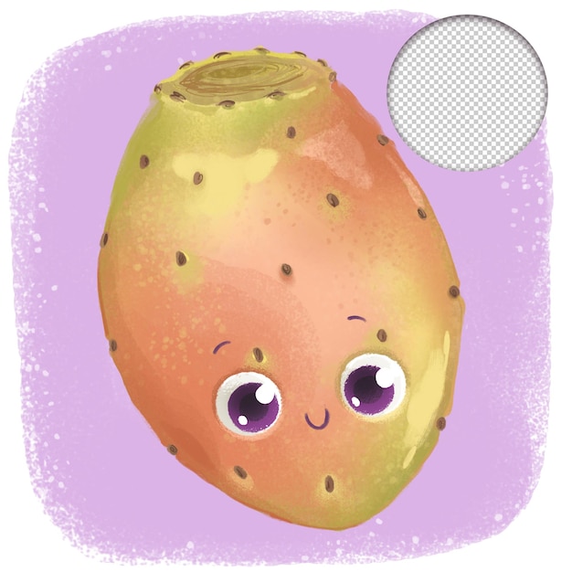 caricatura del cartoon indiano Kawaii in stile isolato su sfondo lilac