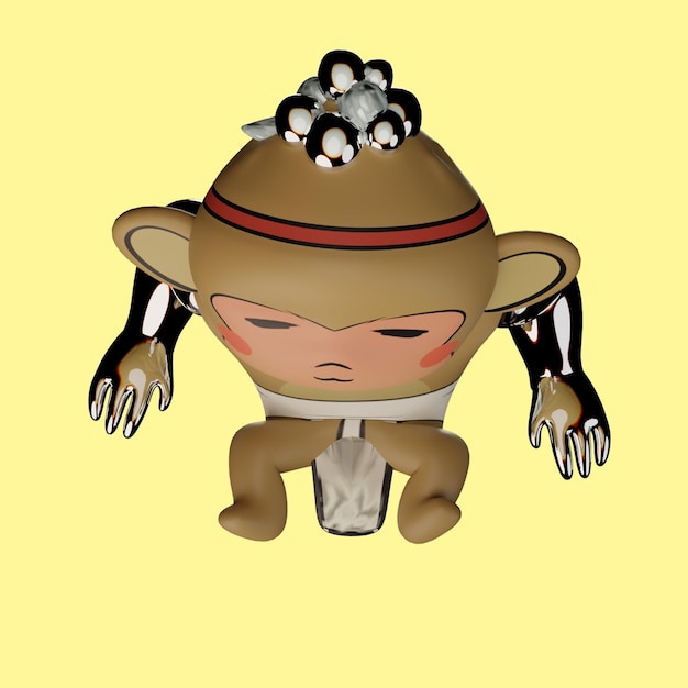 una caricatura de una rana con un sombrero en ella
