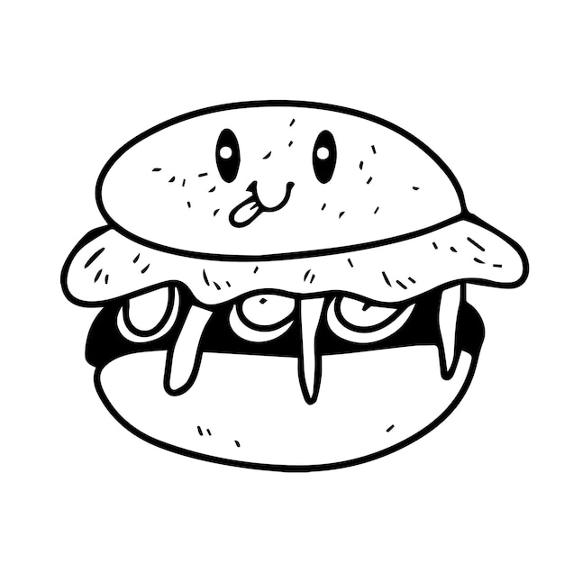 carino libro da colorare per hamburger