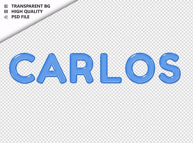 PSD carlos tipografía texto de vidrio brillante psd transparente