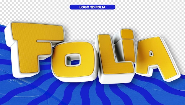 PSD carnaval 3d logo folia no brasil ofertas de carnaval