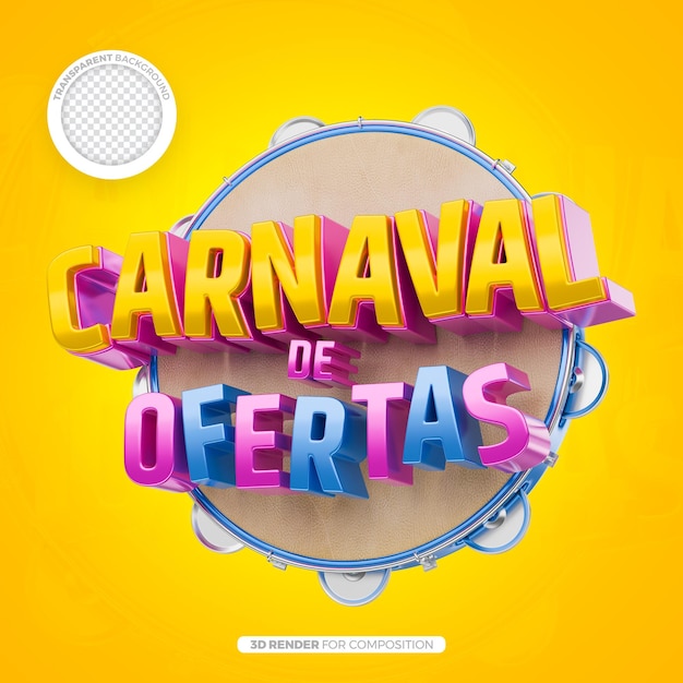 Carnaval 3D des offres Sceau pour la composition