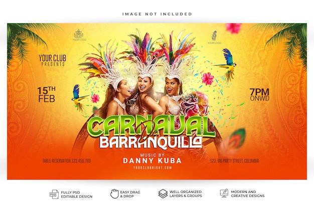 PSD carnaval de barranquilla cubierta