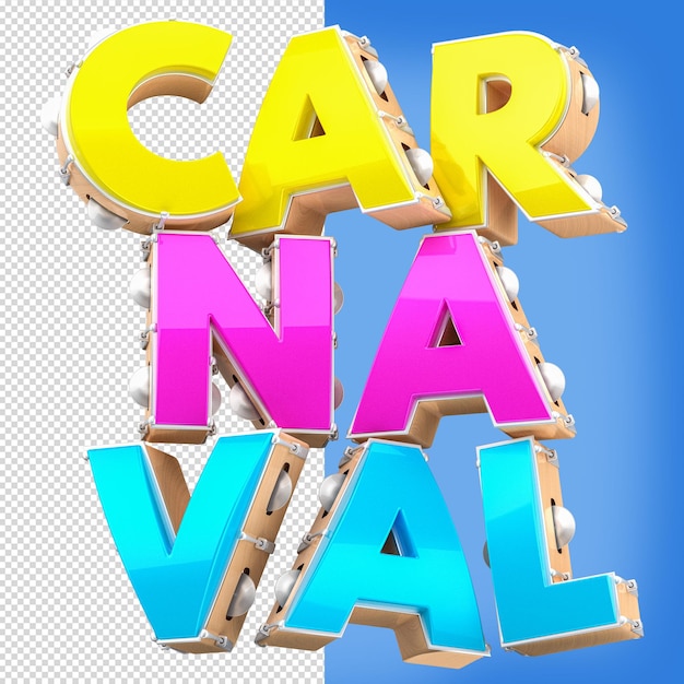 CARNAVAL TEXTO PANDEIRO 3D