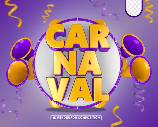 Le carnaval avec le timbre 3D PANDARUM