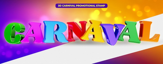 Carnaval De Timbres Colorés De Rendu 3d Au Brésil Pour La Composition