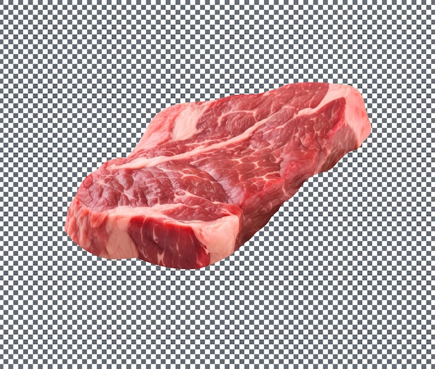 Carne bovina cruda la carne di bovini isolata su uno sfondo trasparente