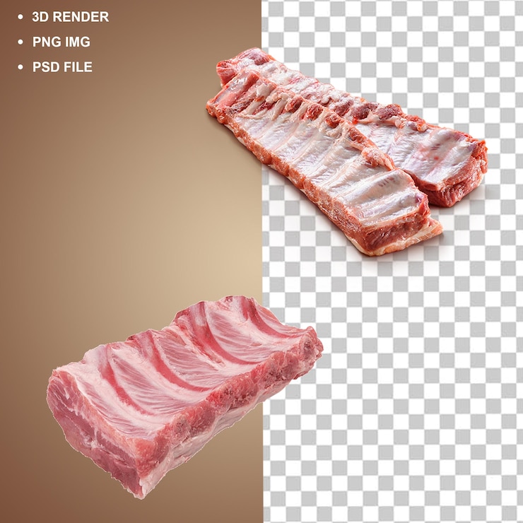 PSD carne de bovino e de carneiro para eiduladha png em fundo transparente isolado