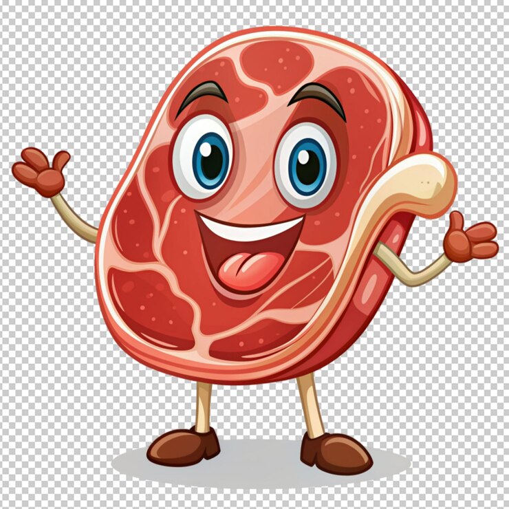 PSD carne de desenho animado