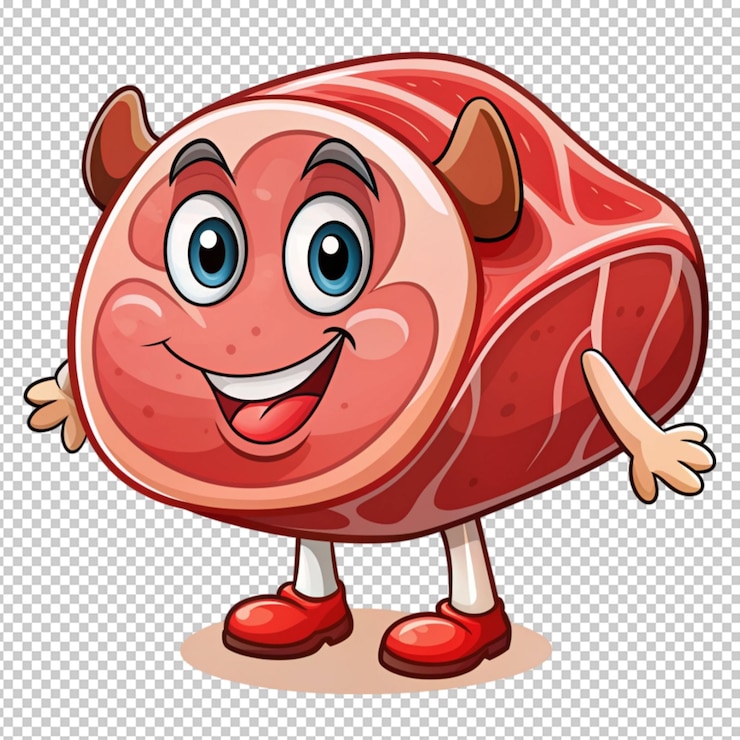 PSD carne de desenho animado