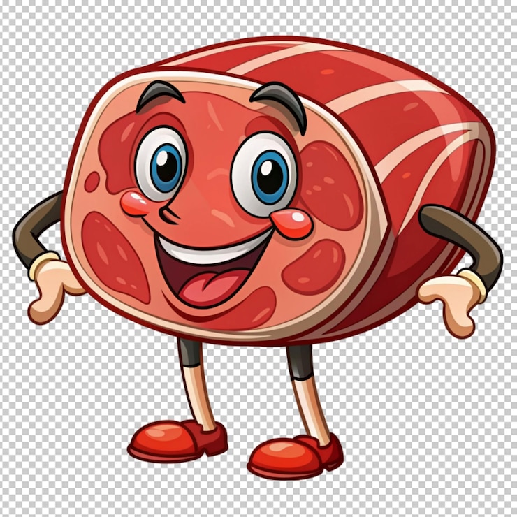 PSD carne de desenho animado