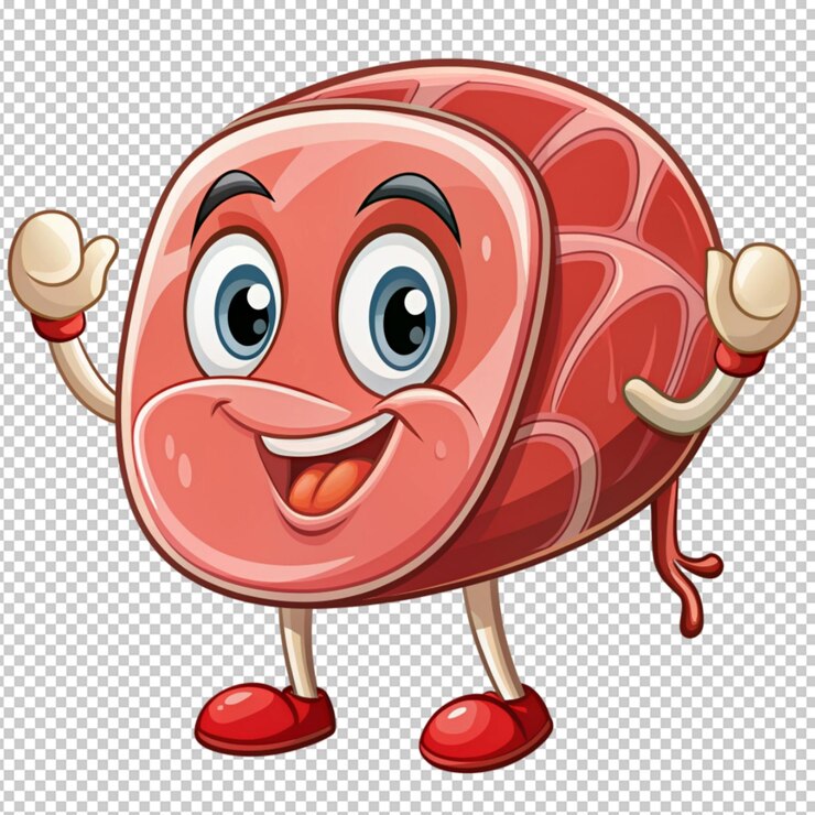PSD carne de desenho animado