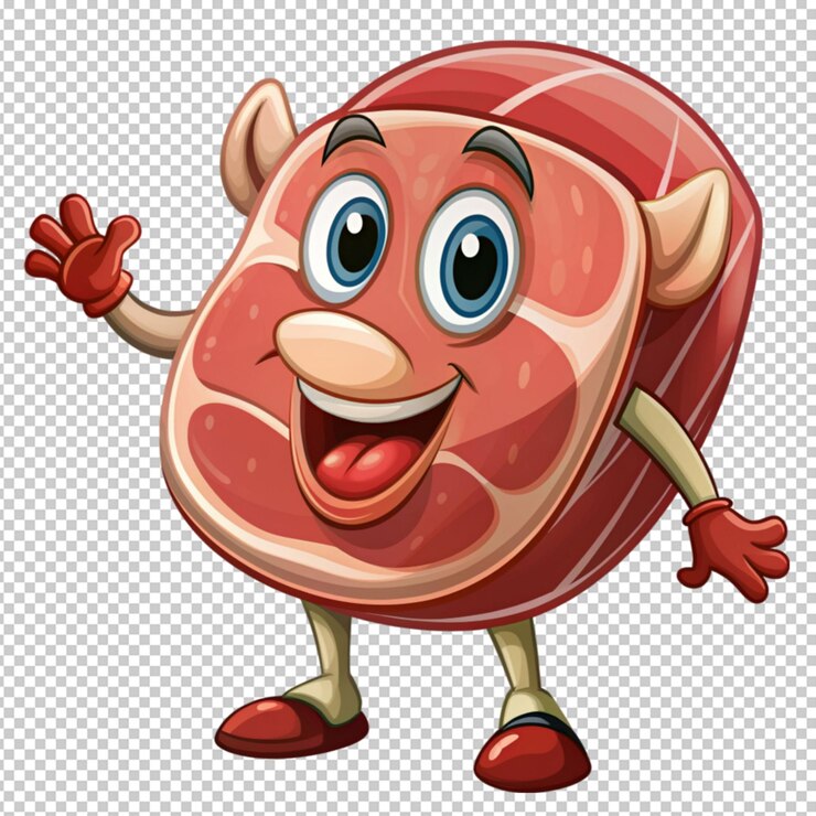 PSD carne de desenho animado