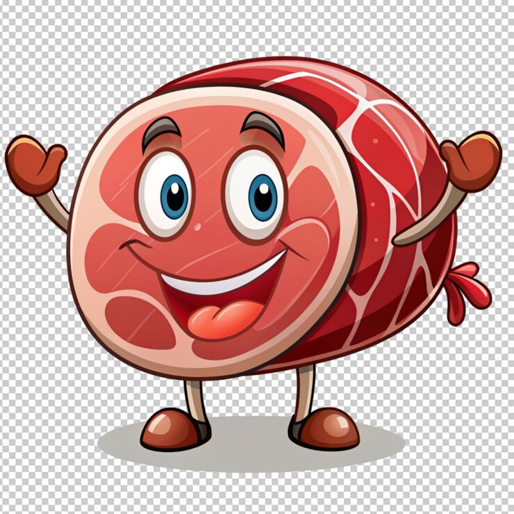 PSD carne de desenho animado