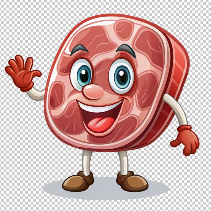 PSD carne de desenho animado