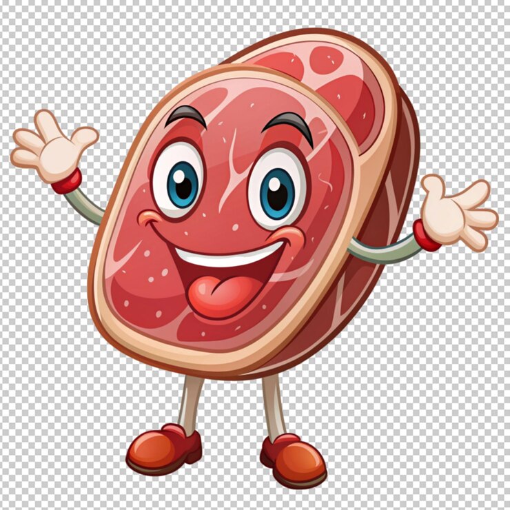 PSD carne de desenho animado