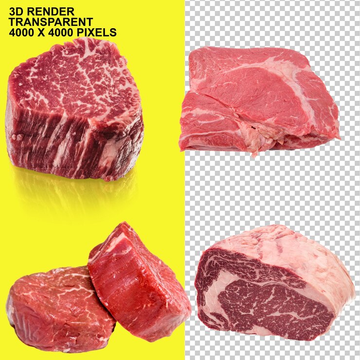 PSD carne di manzo tagliata carne di pollo