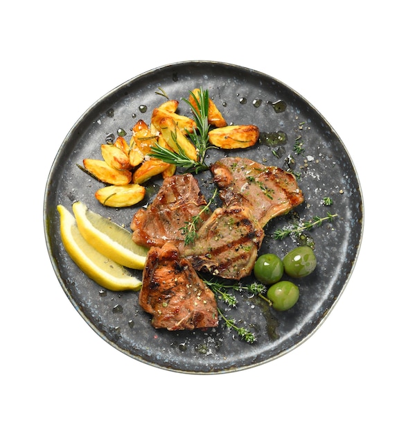 carne fresca e orgânica Bife de porco cru