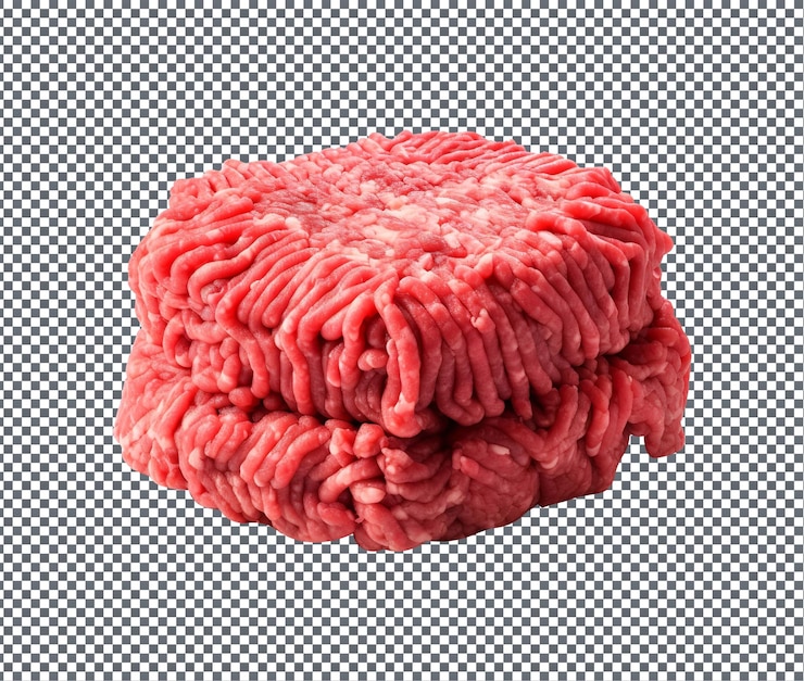 PSD carne macinata così gustosa isolata su sfondo trasparente