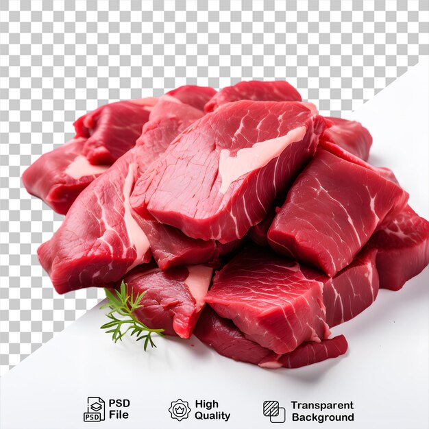 Carne de res aislada sobre un fondo transparente incluye archivo png