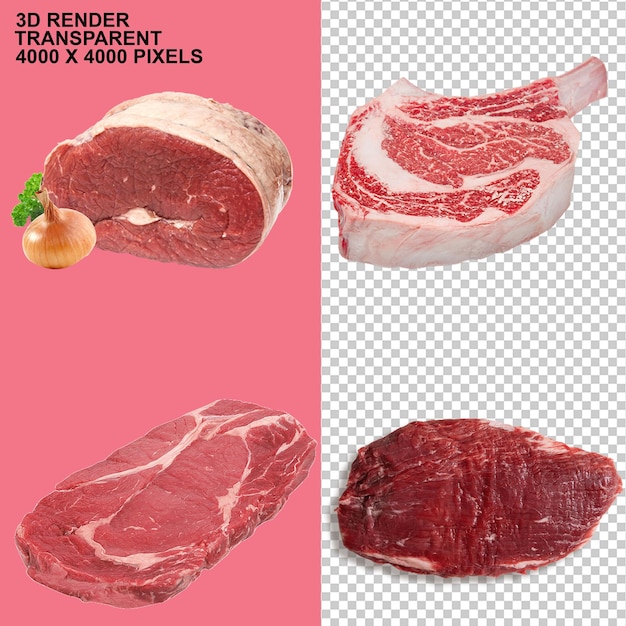 Carne de res cortada Carne de pollo y de res