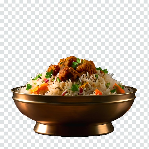 PSD carne de res fresca delicioso biryani fondo transparente generativo por ai