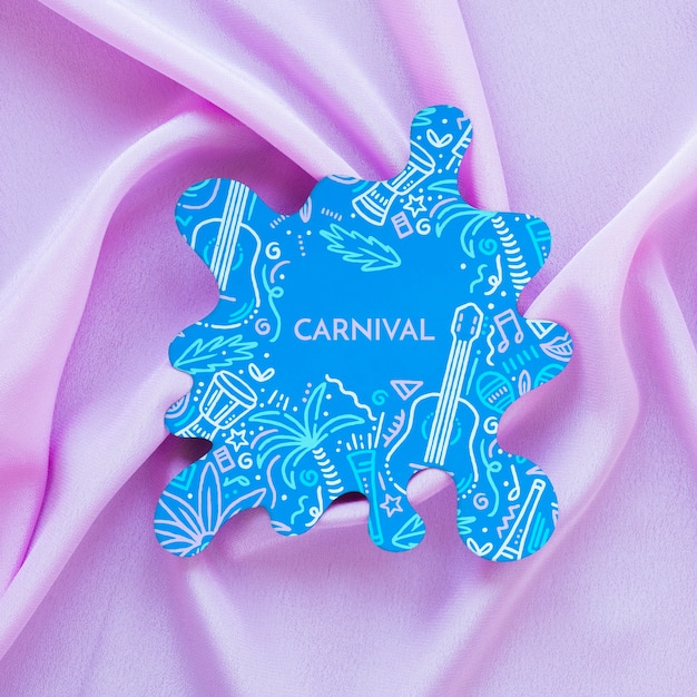 Carnevale brasiliano ritagliato su tessuto