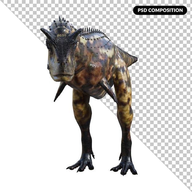 Carnotaurus-Dinosaurier isoliert 3D-Rendering