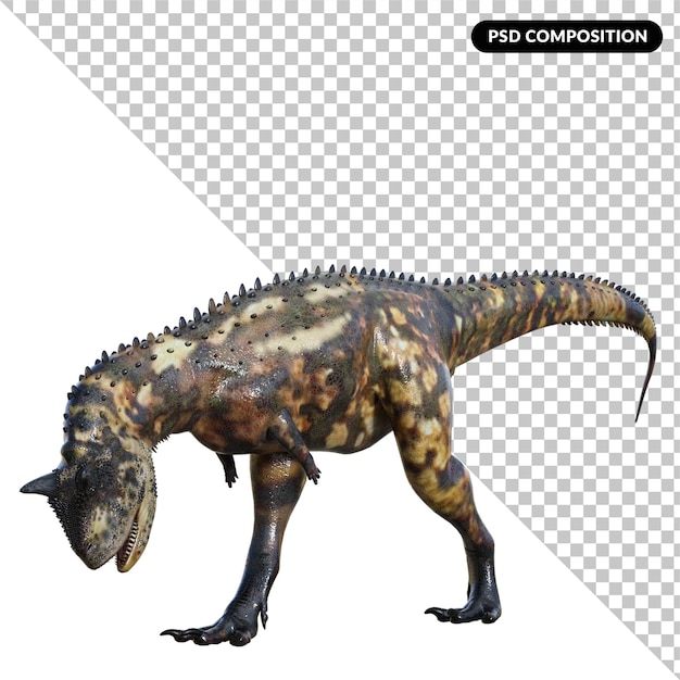 Carnotaurus-Dinosaurier isoliert 3D-Rendering