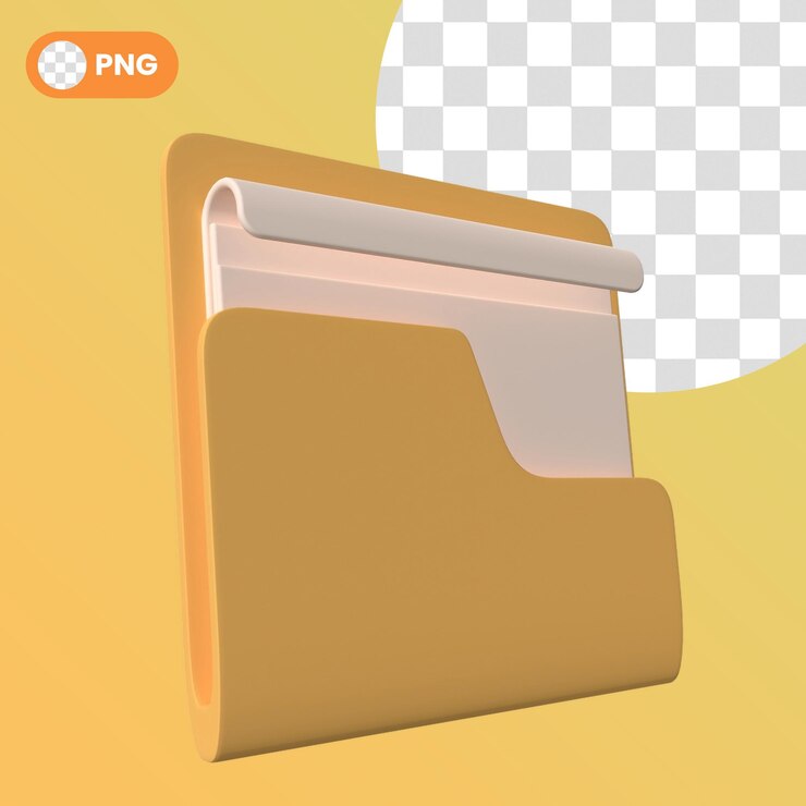 Carpeta de archivos PSD documento papel ui icono signo o símbolo representación 3d