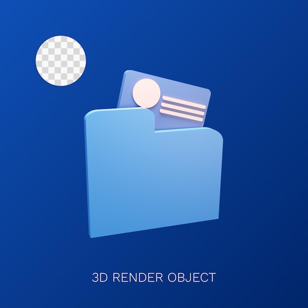 La carpeta de iconos de ilustración 3D se puede utilizar en aplicaciones, web, gráficos de información, etc.