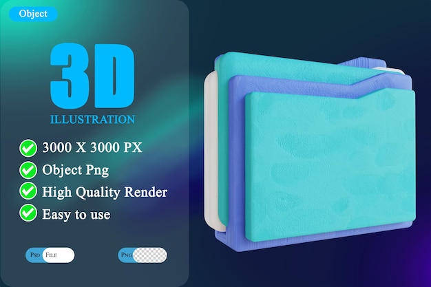 Carpeta de ilustración 3D 3