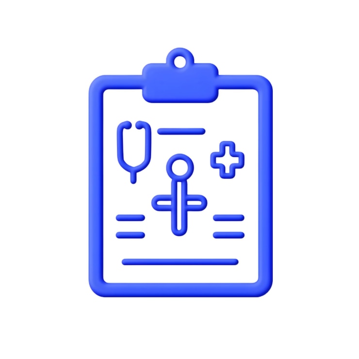 PSD carpeta médica azul com gráfico médico de alta qualidade de cuidados de saúde e registros de pacientes ilustração f
