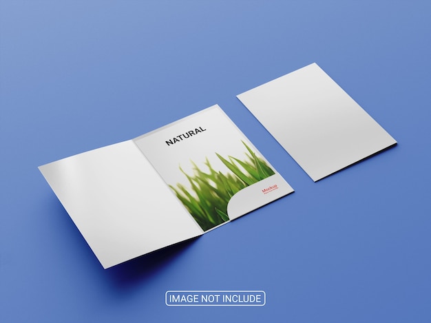 Carpeta de presentación o diseño de maqueta de folleto doble