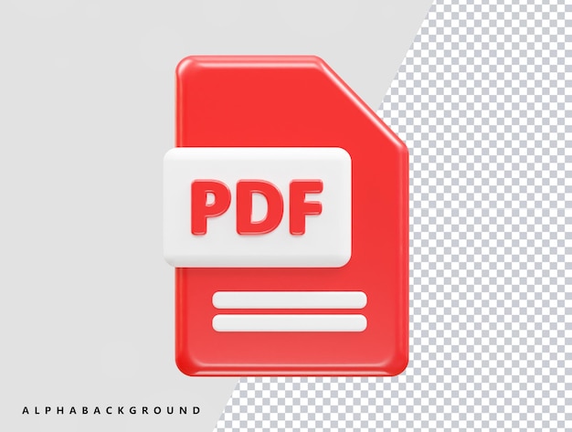 PSD una carpeta roja con un botón que dice pdf.