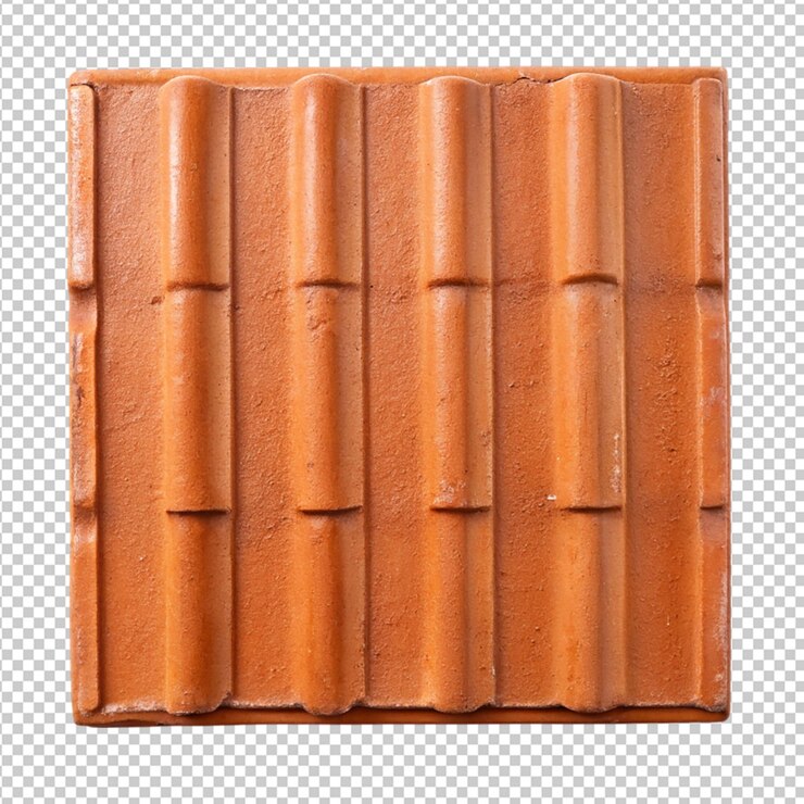 PSD carreaux d'argile sur fond transparent