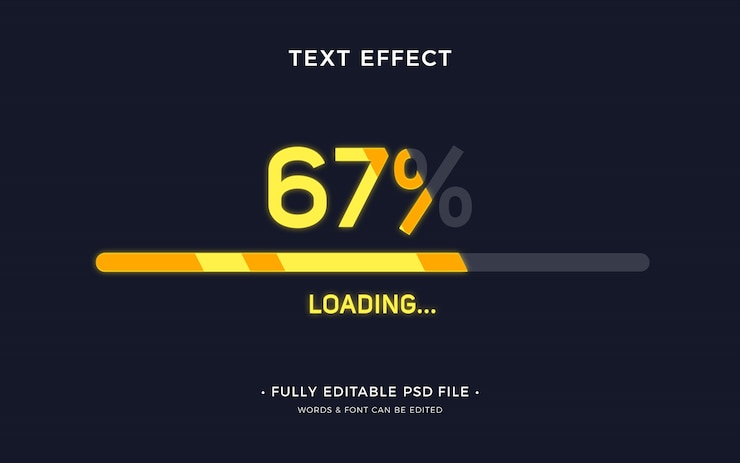 PSD carregando efeito de texto