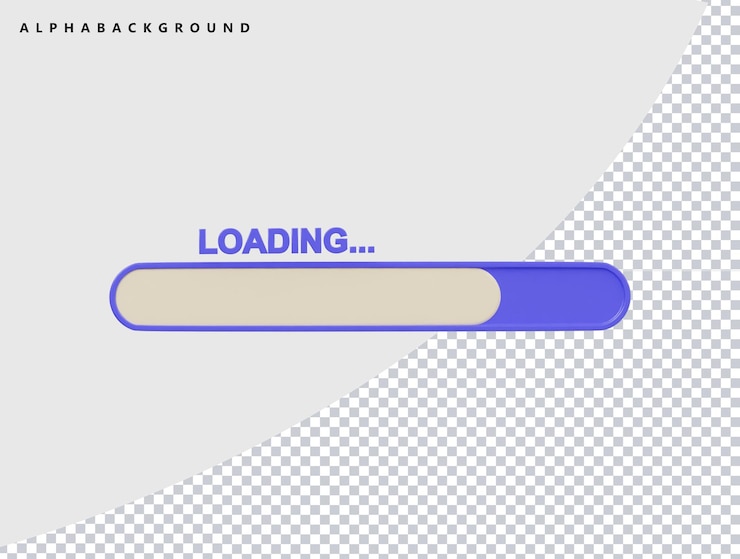 PSD carregando ícone de ilustração de renderização 3d
