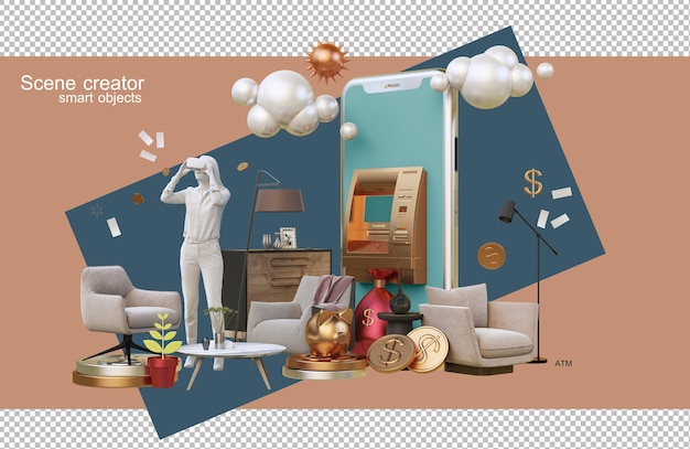 Carreiras em renderização 3D trabalhando com gerenciamento financeiro