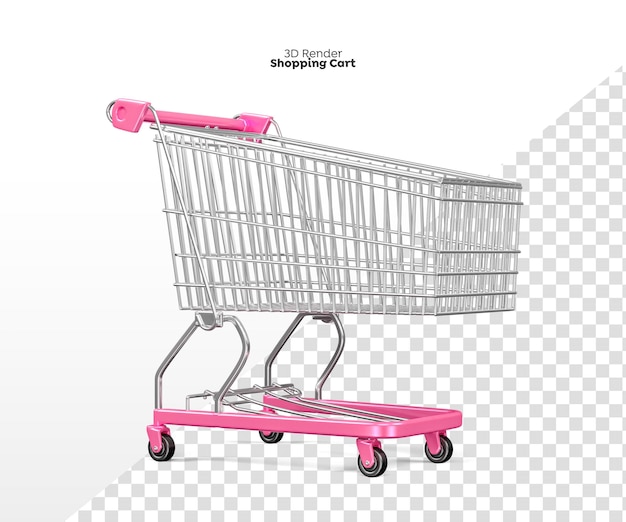 Carrello 3d rendering isolato