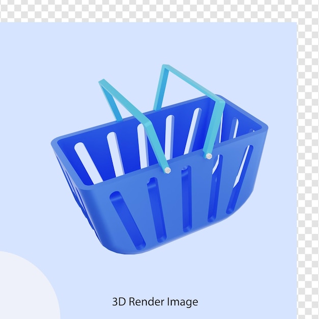 Carrello di e-commerce di rendering 3d