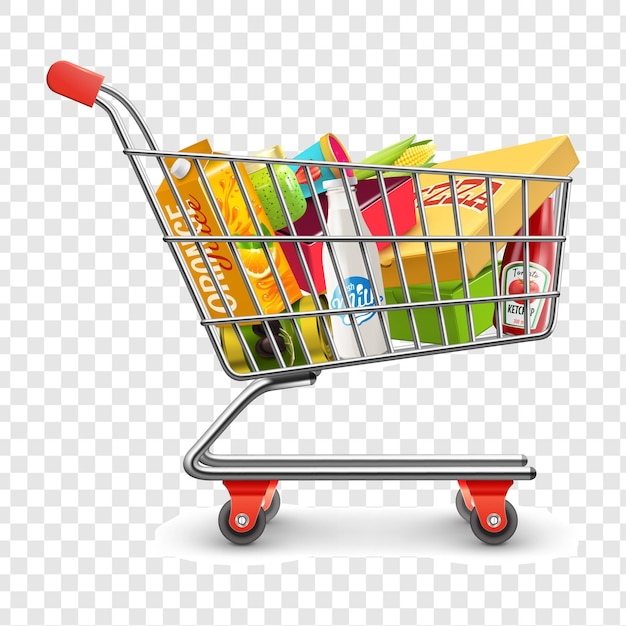 Carrinho de compras cheio