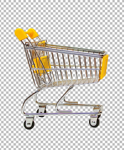 Carrinho de compras isolado em fundo transparente